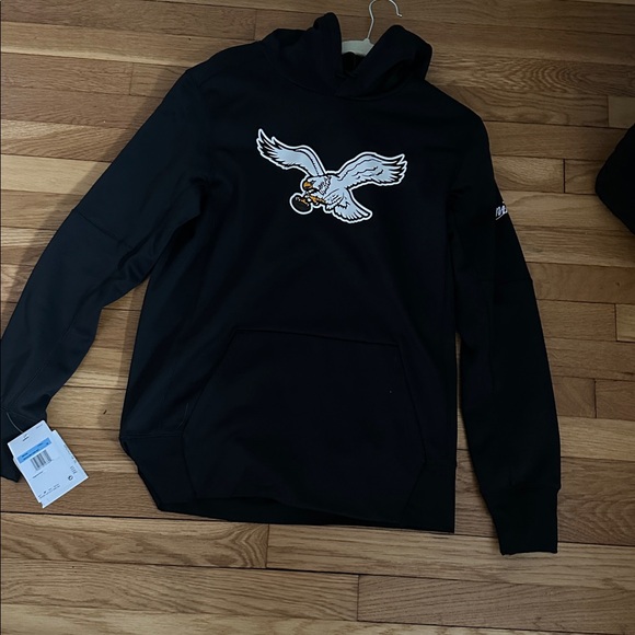 NIKE PHILADELPHIA EAGLES MENS BLACK RETRO LOGO HOOD - Picture 7 of 7